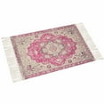 thumbnail image 2 of Pink Flower,Bath Rug 2x3ft Woven Bathroom Entryway Runner Rug,Abstract Contemporary Boho Geometric Tribal Washable Living Room Hallway Bedroom Kitchen Carpet with Tassels,Indoor Outdoor Doormat, 2 of 5
