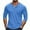 Blue-workout top men, variant on Big and Tall Mens Long Sleeve Henley Shirts Casual Button V Neck T Shirts Workout Muscle Tees with Pocket,Bronze,XXXL