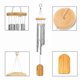 thumbnail image 3 of Wind Chimes, 65cm Wooden Wind Chimes With 6 Aluminum Hollow Tubes Decorative Outdoor Hanging Chimes For Ornaments, 3 of 4