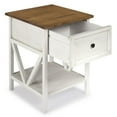 thumbnail image 5 of Pemberly Row 19" 1 Drawer Wood Side Table in Reclaimed Barnwood/ White Wash, 5 of 5
