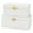 White, variant on Vintiquewise Set of 2 Decorative Wooden Storage Boxes with Gold Accent for Keys, Trinkets, Jewelry, Makeup, Accessories, DIY Crafts, Gadgets, Home Office, Living Room, Bedroom, Entryway Décor, Blue