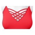 thumbnail image 4 of Women's Lattice Triple Criss-Cross Seamless Cami Long Ttank tops., 4 of 4