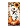 thumbnail image 2 of Cififendec Thanksgiving Harvest Door Cover, 70.87"×35.43", Rustic Pumpkin Sunflower Maple Leaf Fabric Door Banner for Fall Front Porch Door Decor, 2 of 9