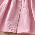 thumbnail image 7 of YUELONGHU Girls Fashion Dresses Girl Dresses Size 6-7 Kids Girls Summer Short Sleeve Solid Color Dress Cardigan Shirt Dress Children's Clothing 1-2 Years, 7 of 7