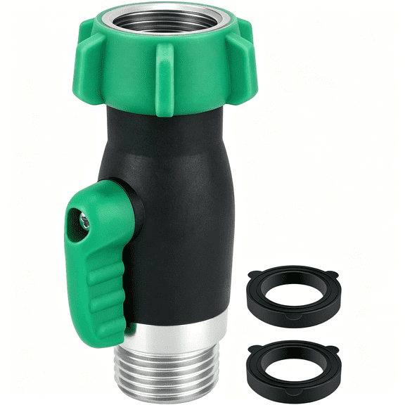 ICERUN 304 Stainless Steel Garden Hose Shut-Off Valve, Heavy Duty 1-Way No Restricted-Flow Water Hose Shut Off Valve, Ght Full Flow Garden Hose Ball Valves with 360 Degree Rotatable Swivel Joint