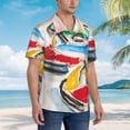 thumbnail image 4 of Haiem Colorful Abstract Bumper Cars Printed Hawaiian Shirt for Men - Men’s Casual Beach Summer Shirts - Stretch Fabric with Modern Fit-X-Large, 4 of 7