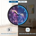 thumbnail image 5 of Voice Activated Clock with Glow Light 12 Inch Large Silent Wall Clock Battery Operated for Home Decor Glowing Unicorn, 5 of 8
