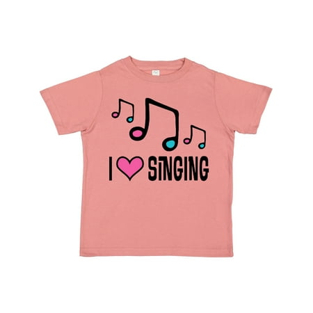 

Inktastic Choir Singer Music I Love Singing Gift Toddler Toddler Girl T-Shirt