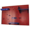 thumbnail image 2 of 4ft Metal Pegboard Standard Tool Storage Kit - Red Toolboard & Blue Accessories, 2 of 7