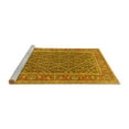 thumbnail image 2 of Ahgly Company Machine Washable Indoor Square Persian Yellow Traditional Area Rugs, 4' Square, 2 of 4