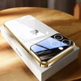 thumbnail image 1 of Funda de teléfono de silicona suave chapada para iPhone 14, 13, 12, 11 Pro Max, XR, XS, X, 8, 7 Plus, parachoques a prueba de golpes, Protector de cámara de vidrio Fivean unisex, 1 of 2