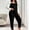 Black, variant on Womens Plus Size Pajama Sets, Casual Soft Long Sleeve 2 Piece Sleepwear Sets White Size 4XL