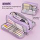thumbnail image 3 of 1PCS Pencil Case Large Pencil Cases Big Capacity Pencil Pouch with 3 Compartments School Stationery Office Storage Makeup Bag, 3 of 5