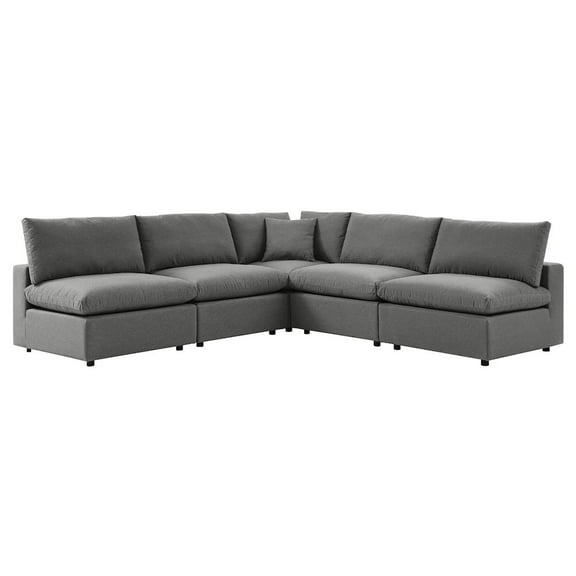 Modway Commix 5-Piece Outdoor Patio Sectional Sofa