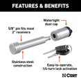 thumbnail image 2 of Curt Manufacturing 23516 Hitch Lock - Stainless Steel, 2 of 2