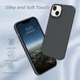 thumbnail image 2 of iPhone 13 Case,Phone Case for iPhone 13,Slim Fit Liquid Silicone Soft Gel Rubber Lightweight Microfiber Lining Shockproof Anti-Scratch Protective Phone Cover for iPhone 13 6.1'' 2021,Deep Grey, 2 of 17