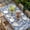 Blue, variant on Watercolor Floral Table Cloths for 5 Foot Rectangle Tables, Spring Botanical Flowers Tree Branches Patio Waterproof Elastic Fitted Tablecloths, Washable Rectangular Table Cover for Camping