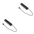 thumbnail image 2 of Seitruly USB Hub Cable Splitter Adaptador de expansión Accesorios de oficina 7 puertos Interruptor separado Lector de tarjetas Conectores Negro Negro 7 puertos 2piezas, 2 of 6