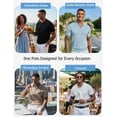thumbnail image 5 of COOFANDY Mens Golf Polo Shirts Textured Collared Polo Short Sleeve V Neck Polo Shirts Lightweight Casual Collared Shirts, 5 of 6