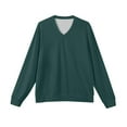 thumbnail image 6 of GrmtClth Mens V-Neck Sweaters Big and Tall V-Neck Knitted Sweaters Classic Basic Soft Comfy Long Sleeve Pullover Dark Green 2XL, 6 of 6