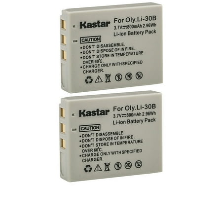 Kastar Battery 2-Pack Replacement for Olympus Li-30B Li30B Battery Olympus Li-30C Li30C Charger Olympus Stylus Verve Digital Stylus Verve Digital S µ-mini Digital µ-mini Digital S Cameras