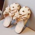 thumbnail image 2 of Girl Boys Flip Flops Toddler Kids Flops Shoes Casual Bowknot Beach Indoor Soft Baby Flip Girl Slippers Todder #Khaki, 2 of 8