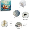 thumbnail image 2 of ZHONGYUTONG Blue Bathroom Wall Art Bathtub and Starfish Poster Prints Abstract Watercolor Ocean Canvas Picture for Nursery Kids Room Decor (20.00" x 20.00"), 2 of 6