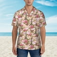 thumbnail image 4 of Daiia Rose Flowers Hawaiian Shirt for Men Gentle Cotton Regular Short Sleeve Casual-X-Large, 4 of 9