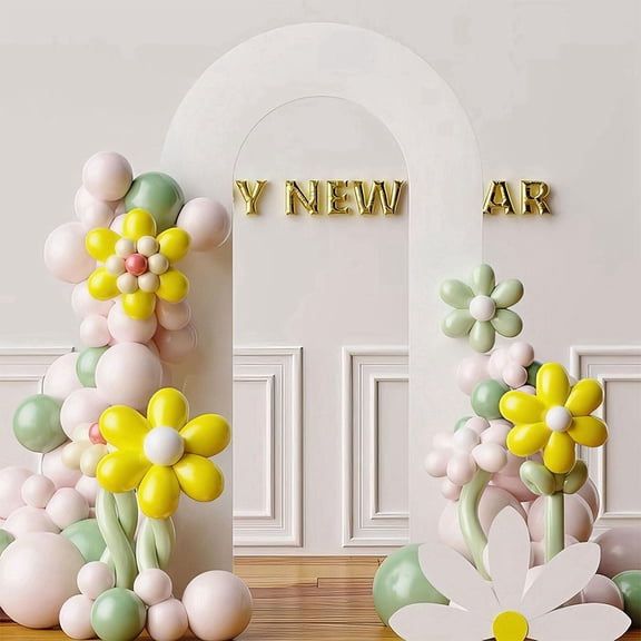 7.2FT Wedding Open Arch Backdrop Cover Double-Sided U-Shaped Arch Covers White Spandex Fitted Round Top Chiara Stand Elastic