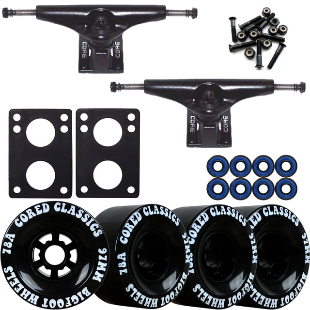 Core 6.0 Roues de Camions Longboard Noir Package Bigfoot 97mm Cored Classics Noir
