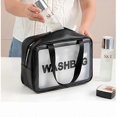 thumbnail image 2 of Transparent Cosmetic Bag with Large Capacity, Black, 2 of 3