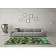 thumbnail image 3 of Ahgly Company Indoor Rectangle Abstract Turquoise Blue Modern Area Rugs, 4' x 6', 3 of 4