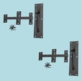 thumbnail image 2 of Renovators Supply Black Wrought Iron Norfolk Door Latches Traditional Colonial Gate or Door Lock Thumb Latches Black PowderFinish Two Sided Gate Latch Locks w/Hardware Pack of 2, 2 of 4