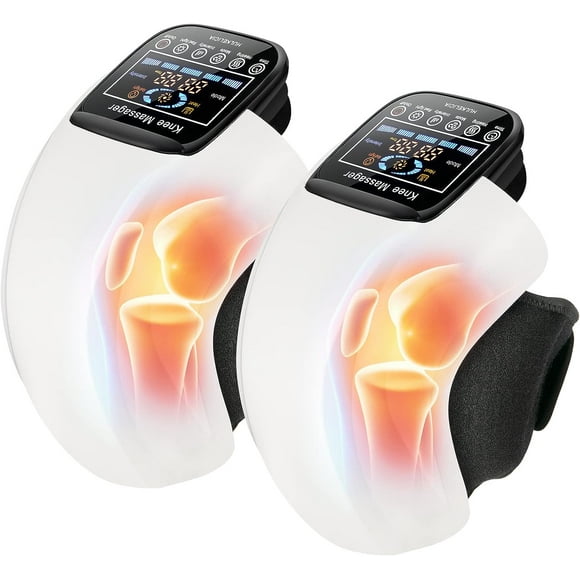 Electric Infrared Heating Knee Massager Air Pressure& Vibration Physiotherapy Instrument Knee Massage Rehabilitation Pain Relief,2pcs