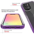 thumbnail image 3 of iPhone 13 Case,Dteck Shockproof Rubber Bumper Hybrid PC Gradient Lightweight Slim Transparent Back Cover without Screen Protector For Apple iPhone 13 6.1-inch,Purple, 3 of 7