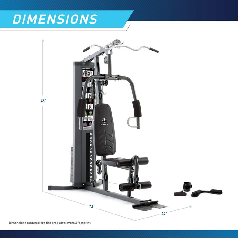 Marcy 150 lb. Stack Weight Home Gym MWM-4965SC Full Tricep Lat