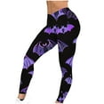 thumbnail image 6 of YOIAVAIOY Women Holiday Leggings High Waisted Buttery Soft Yoga Pants Workout Athletic Compression Tights Purple XXL, 6 of 7