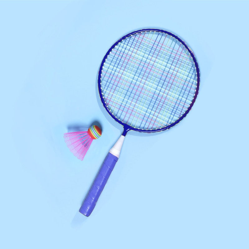 DECOQ Plastic Badmintion Racket Set with Shuttlecock Ideal Game for Kids/Children Blue 