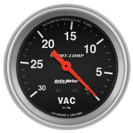 AUTO METER 3484 2-5/8IN VACUUM, 30 IN. HG MECH