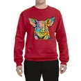 thumbnail image 3 of Dean Russo The Pig Animal Lover Unisex Crewneck Graphic Sweatshirt, Red, XX-Large, 3 of 6