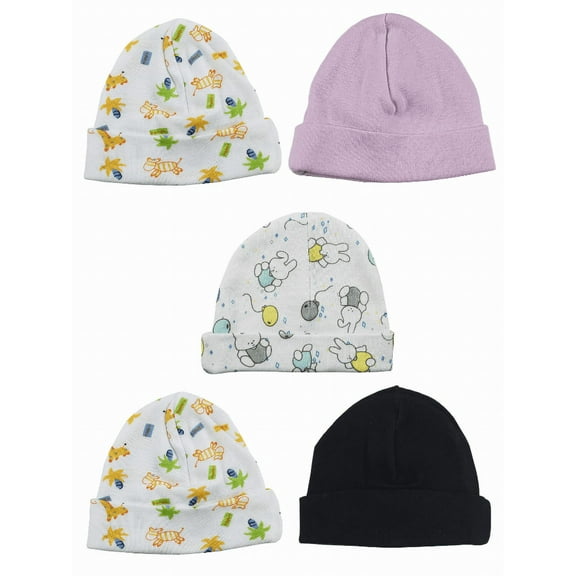 Bambini Girls Baby Cap (Pack of 5)