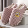 thumbnail image 2 of Aayomet Bedroom Slippers Women Fuzzy Cute Print Memory Foam Indoor House Slippers,Purple 39, 2 of 4