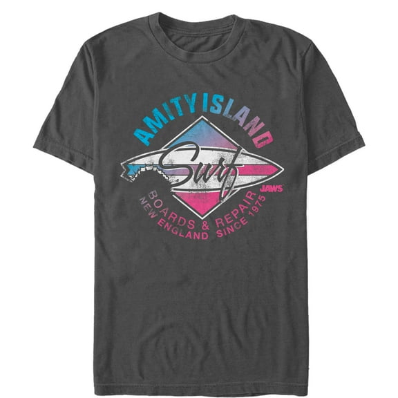 Men's Jaws Amity Island Surfboard Repair  Graphic T-Shirt