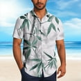 thumbnail image 2 of Sentmoon Vêtements pour Hommes Grande Taille Chemise Hawaïenne à Manches Courtes Col Rabattu Boutonnée avec Imprimé Blouses Décontractées Confortables pour la Pêche et l'Été Extérieur Vert TG, 2 of 7