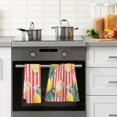 thumbnail image 4 of Yayeee 2 Pack Hand Towels for Bathroom 100% Cotton 16" x 28" Soft Absorbent Kitchen Towel, Red Striped Lemon, 4 of 7
