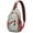 Christmas Gift and, variant on Sling Backpack,Gray Christmas Tree Pattern Sling Bag with Water Bottle Holder,Waterproof Sling Bag for Men/Women with Headphone Jack for Hiking,Travel