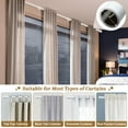 thumbnail image 2 of Bay Window Curtain Rods, U Shape Heavy Duty Curved Curtain Rods for Bay Windows with Brackets, 59-184" Adjustable for Bedroom, Living Room, Dinging Room, White, 2 of 7