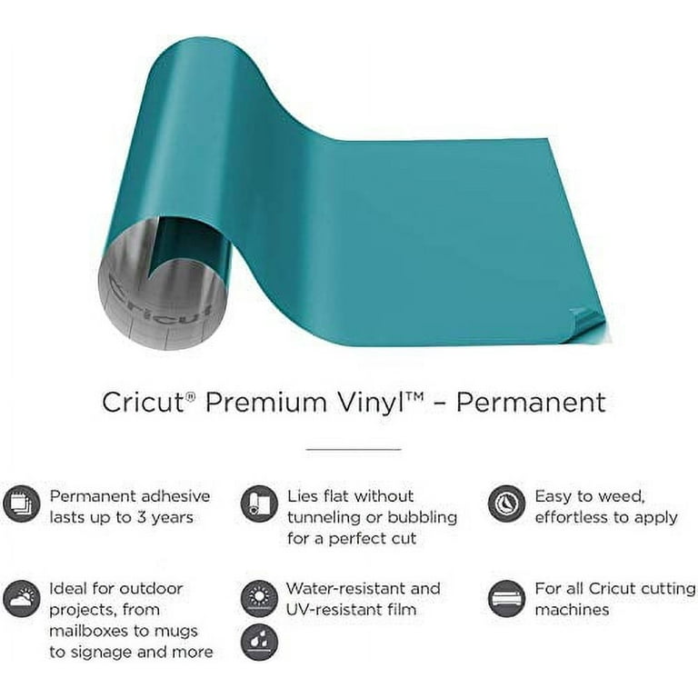 Cricut® Premium Vinyl – Permanent, Medium Blue, 12 x 48 