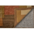 thumbnail image 3 of Feizy Keystone Transitional Color Block, Green/Brown/Orange, 5'6" x 8'6" Area Rug Sheen Handmade Fade Resistant Mid-Century Modern Patchwork Design Carpet for Living Dining Bed Room, 3 of 8