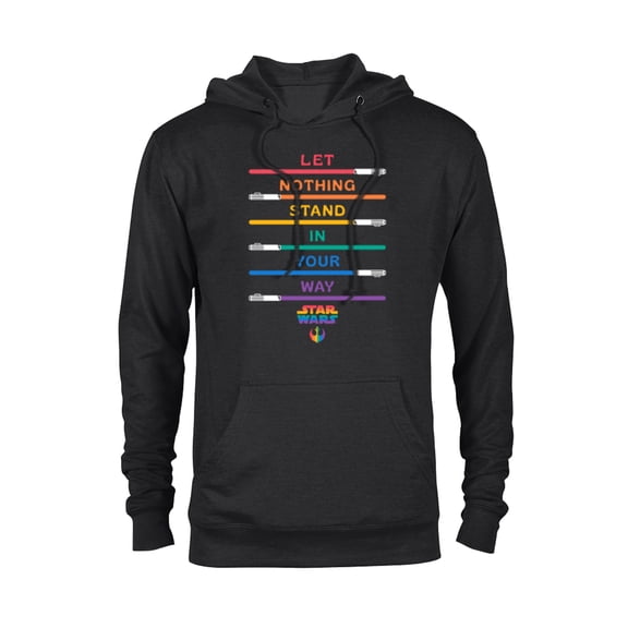 Star Wars Pride Let Nothing Stand in Your Way Rainbow Sabers - Pullover Hoodie for Adults - Customized-Black